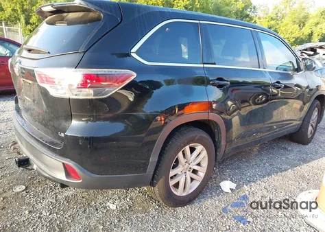 2015 Toyota Highlander Le z USA, uszkodzony, nr VIN 5TDZARFH5FS011698